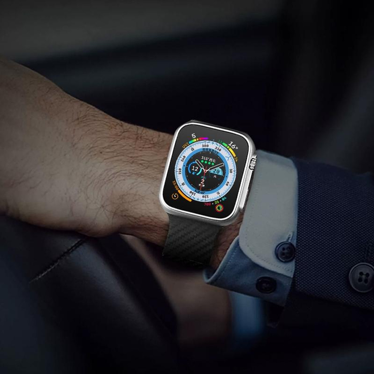 For Apple Watch 2 38mm Carbon Fiber Pattern Magnetic Buckle