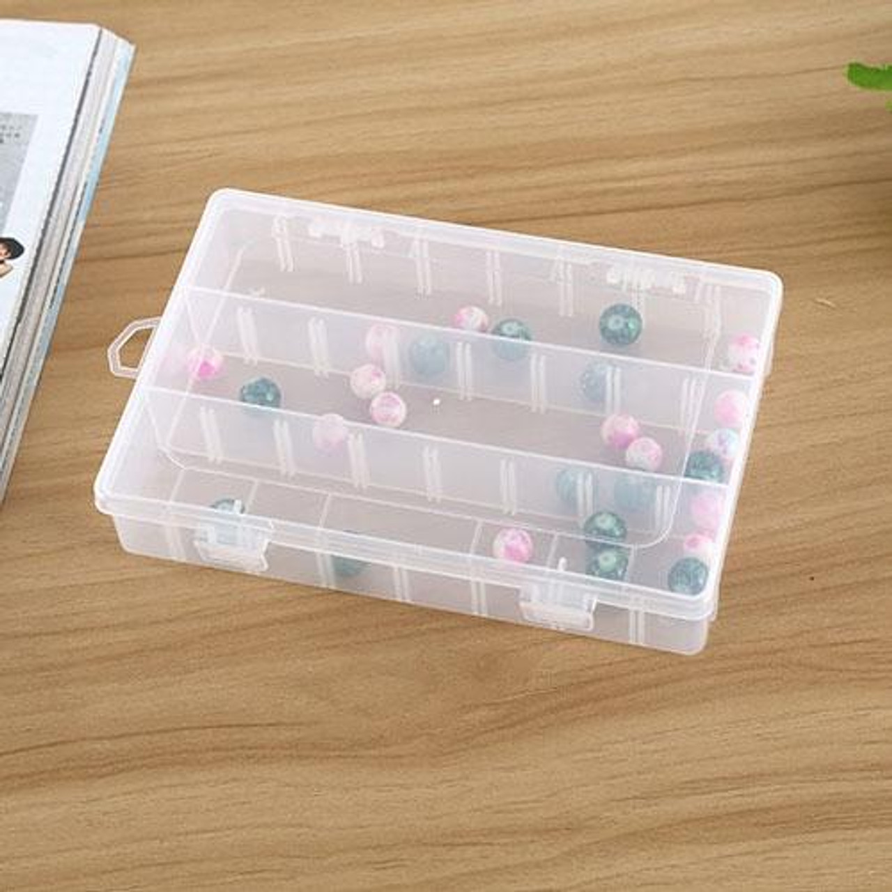 5 PCS Plastic Removable Grid 24 Slots Box Organizer Storage Container for  Jewelry Earring, snatcher