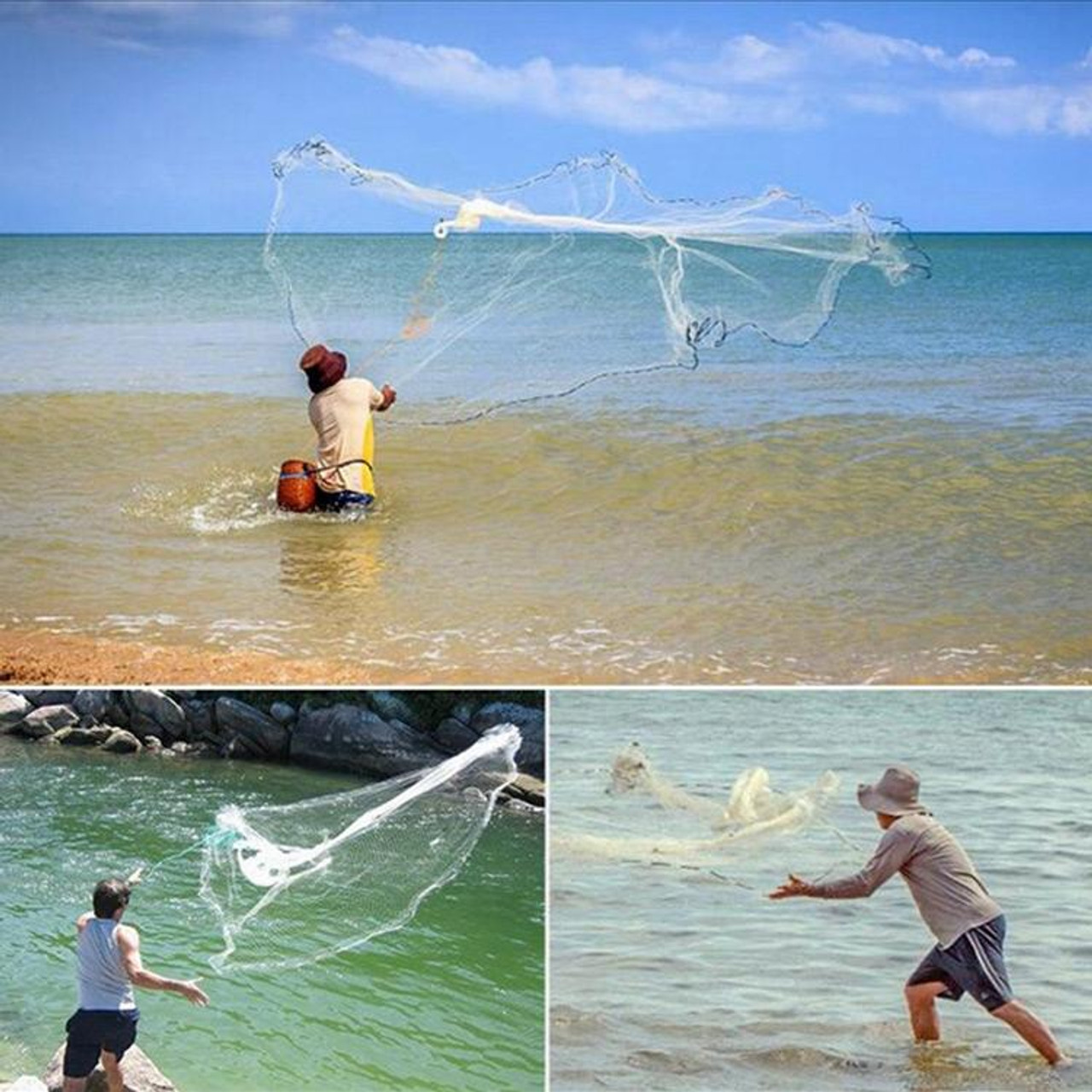 420 Flying Disc Monofilament Fishing Net, Height: 2.1m, snatcher