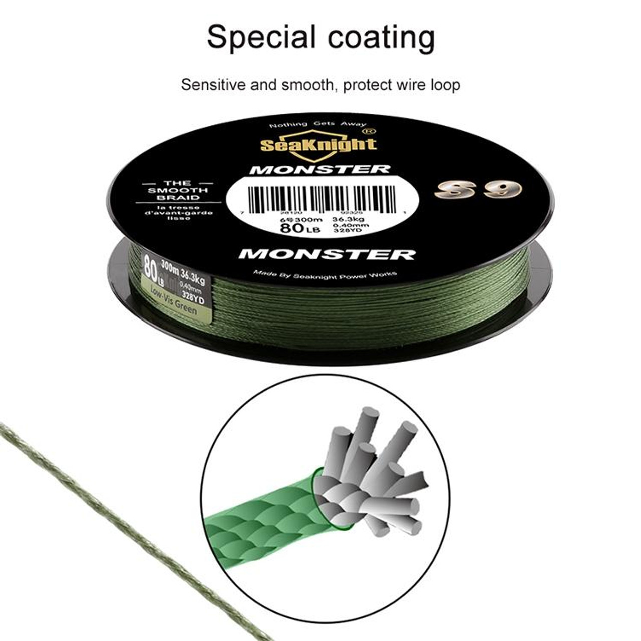 Seaknight 300m 4 Braid Fishing Line, Line Number: 1.0