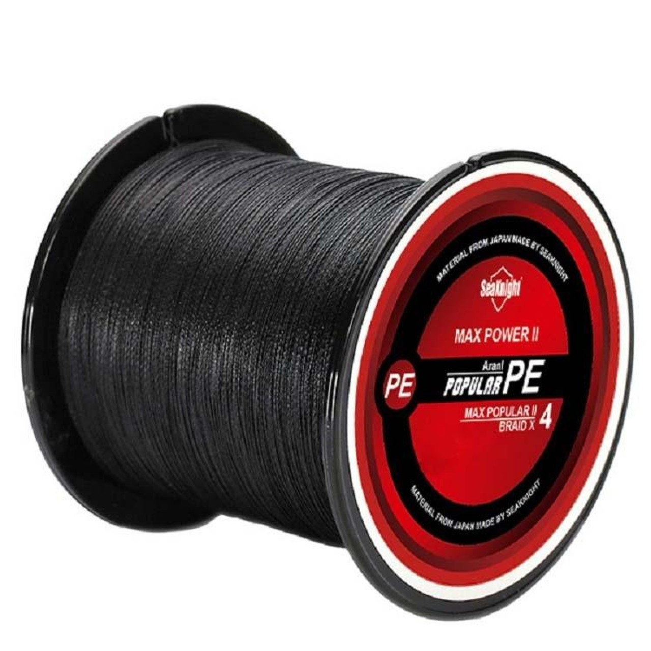 Seaknight Fishing Line 300M Braided Line Main Line 4 Braid, Line number:  0.6(Black), snatcher