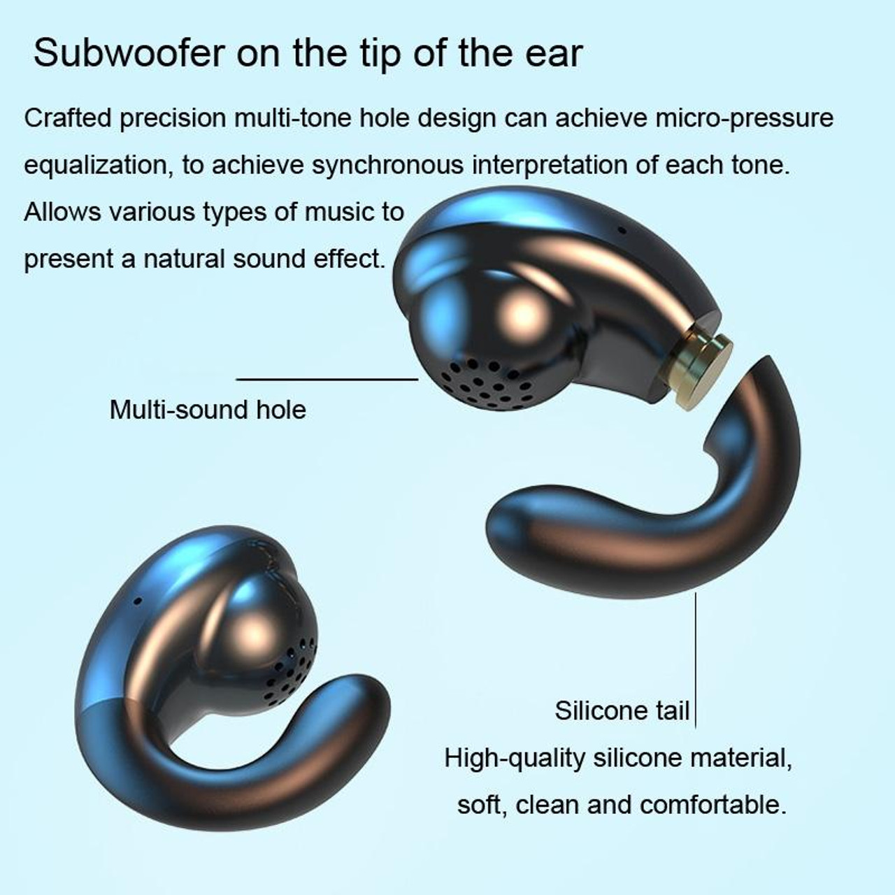 S19 Wireless Ear Clip Noise Reduction Bluetooth Headphone Bone