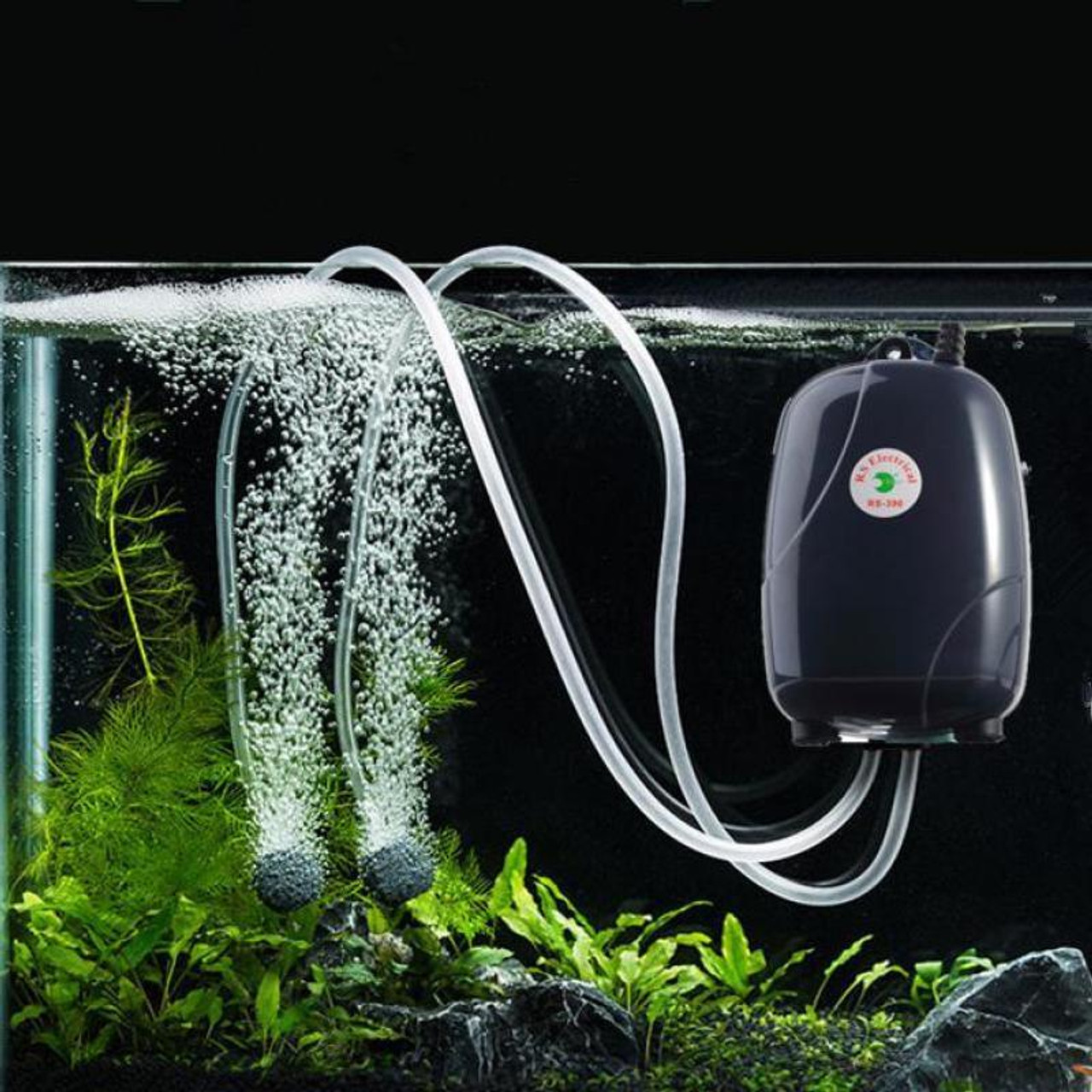  FEDOUR 4W 5W Aquarium Air Pump, Dual Outlets Oxygen