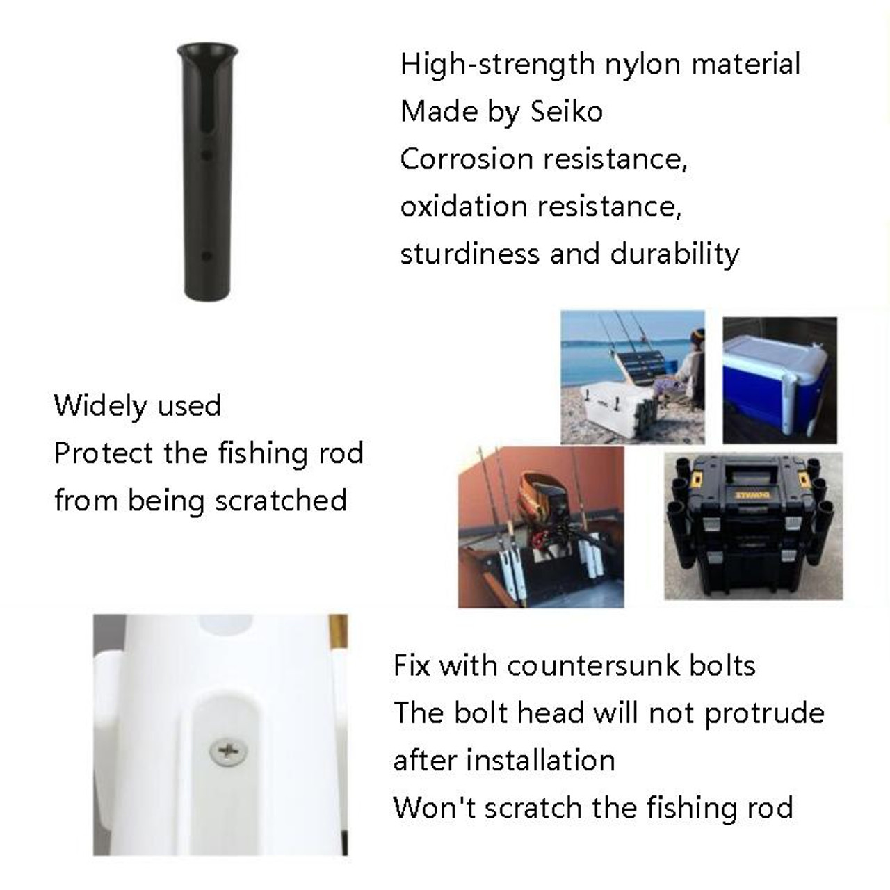 10 PCS/Bag Plastic Fishing Hook Keeper for Fishing Rod Pole
