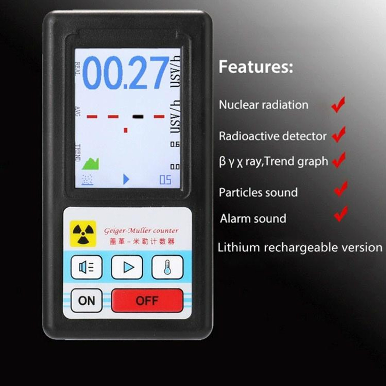 BR-6B Nuclear Radiation Detector Geiger Counter Geiger Tester, snatcher