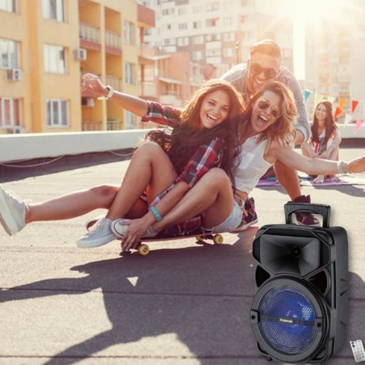 polaroid led boombox