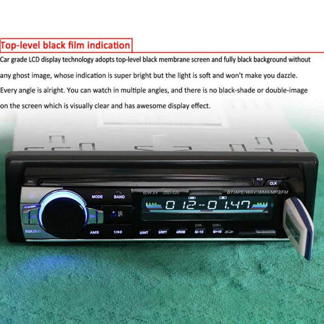 Car Stereo for Bluetooth, Retro Car FM Radio Smart Player, Electronic Auto  FM Radio Receiver, Hands-Free Calling, Support MP3/WMA/WAV/AUX