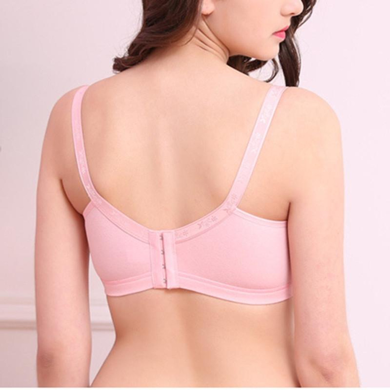 Generic Maternity Bra Wire Free Front Closure Breastfeeding Nursing Bra  Pregnant Women Sleeping Bras Soutien Gorge Allaitement Underwear(#Pink)