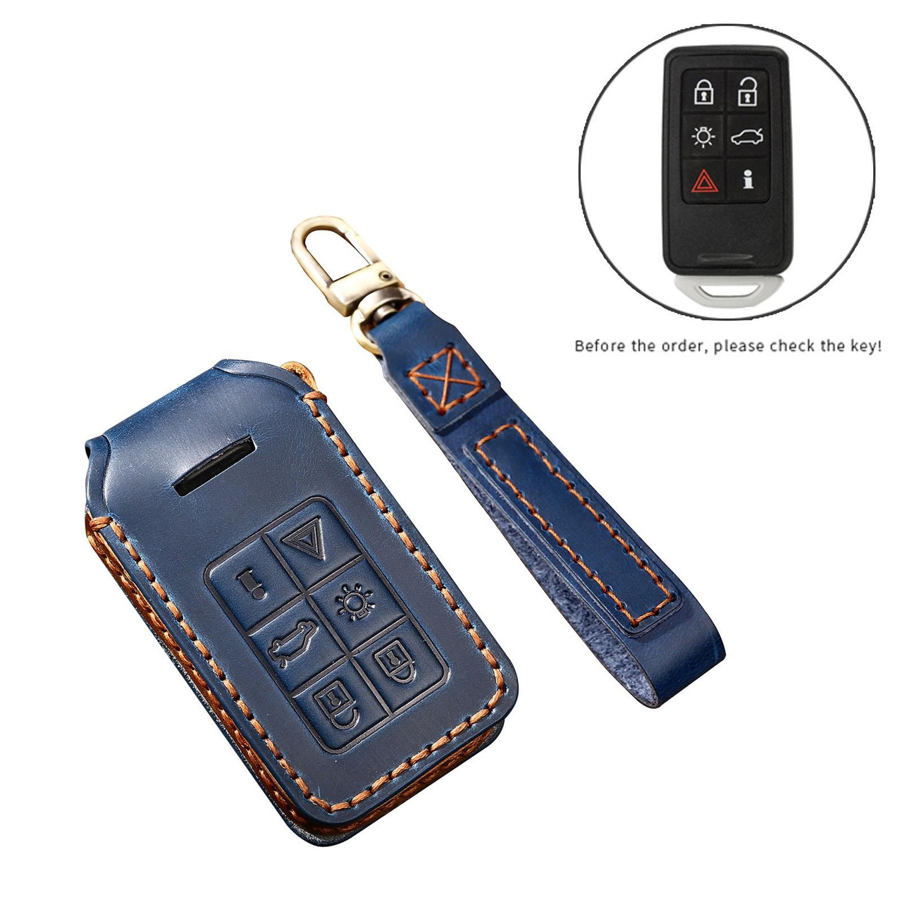 Hallmo Auto Rindsleder Leder Schlüssel Schutzabdeckung Key Case