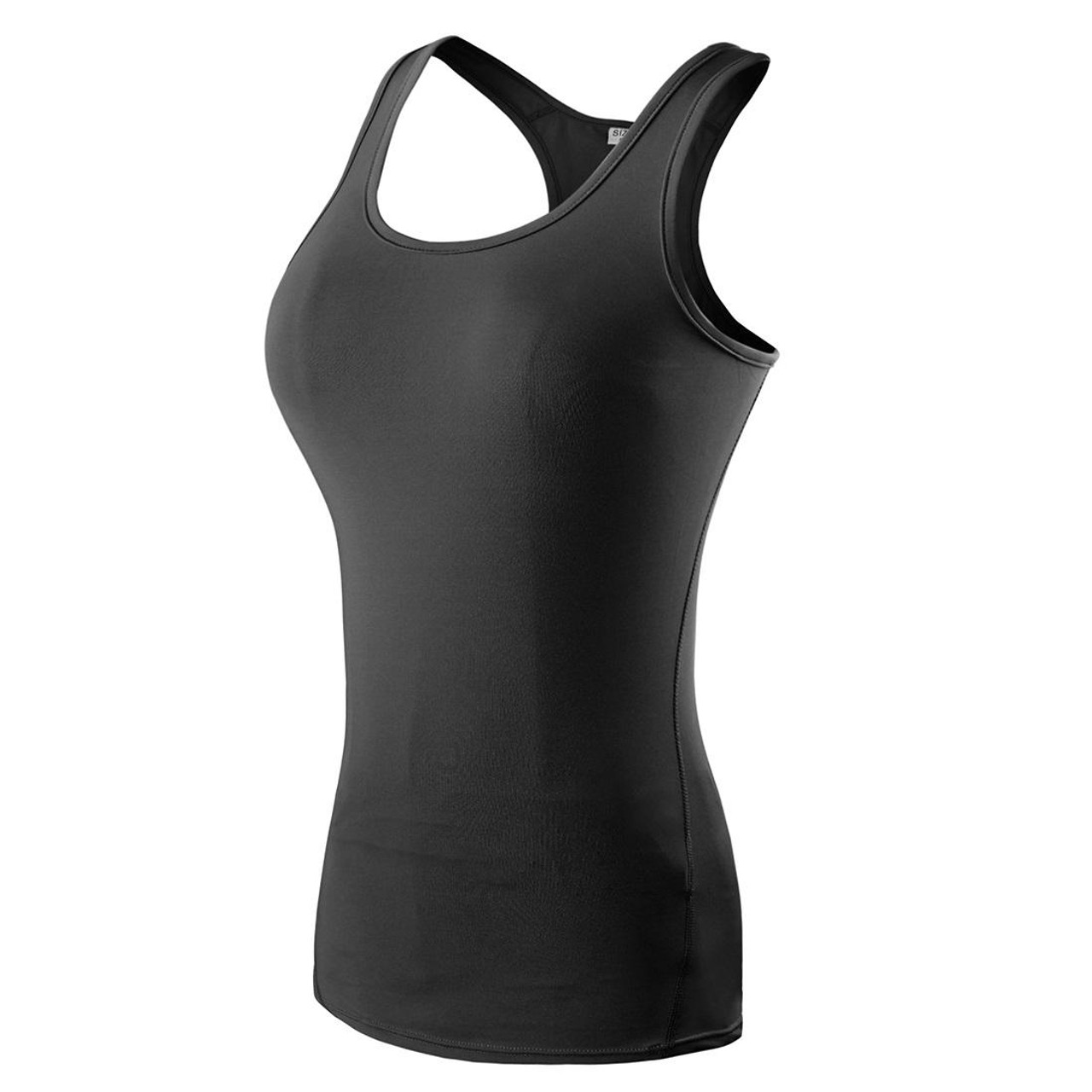 Tight Training Yoga Running Fitness Quick Dry Sports Vest (Color:Black Size:S),  snatcher