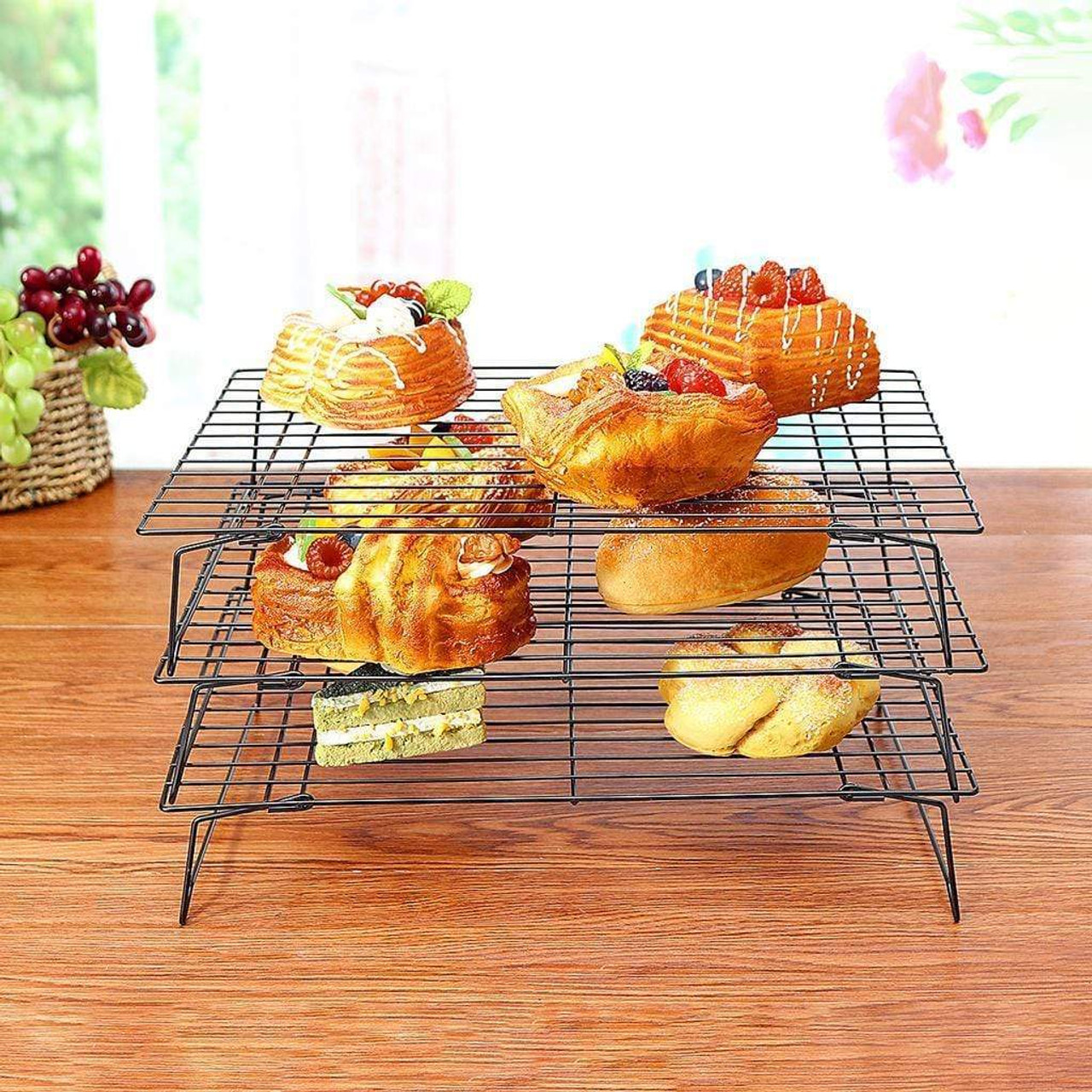 PC Non-Stick Tiered Cooling Racks