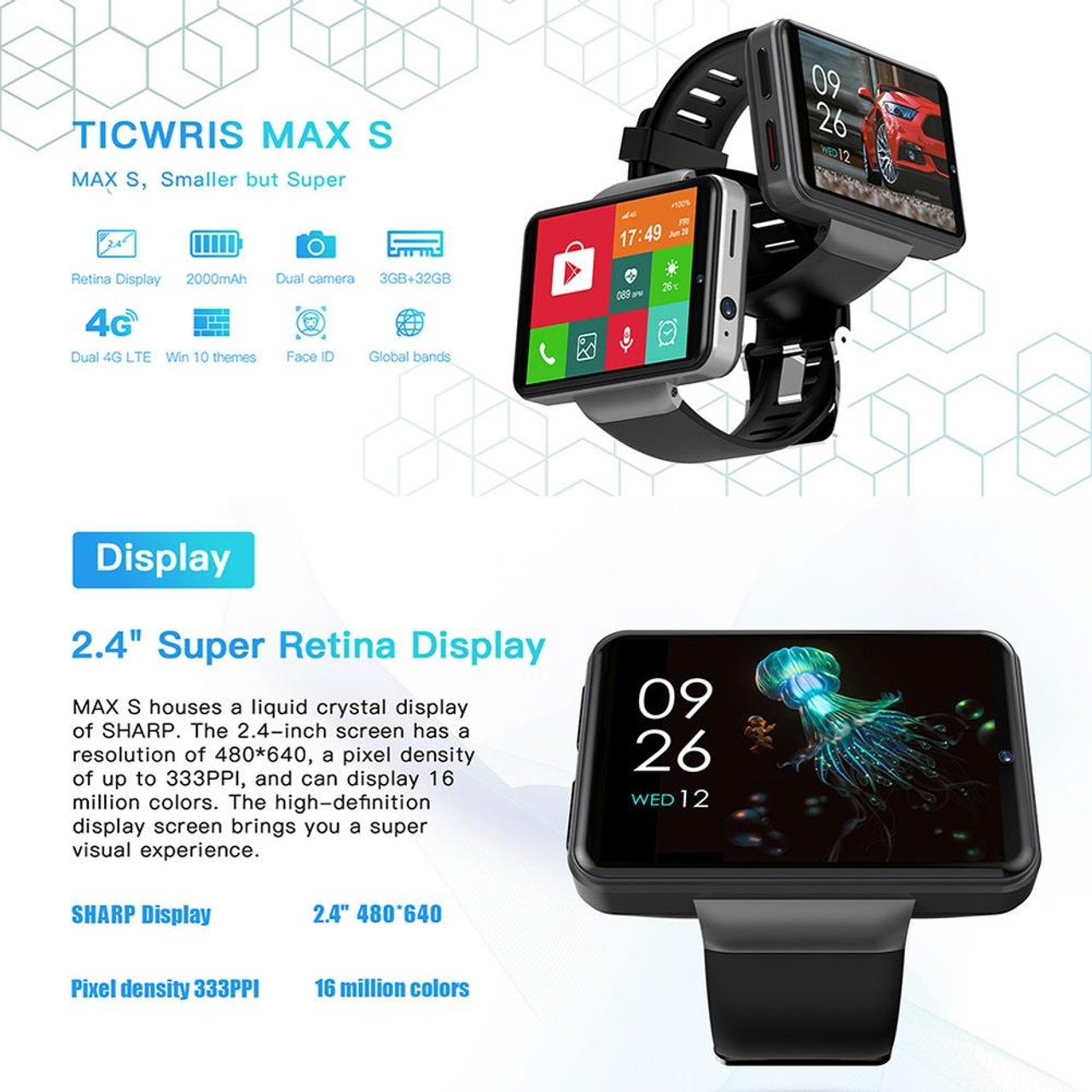 TICWRIS RS Smart Watch for Android iOS, Ultra Thin India | Ubuy