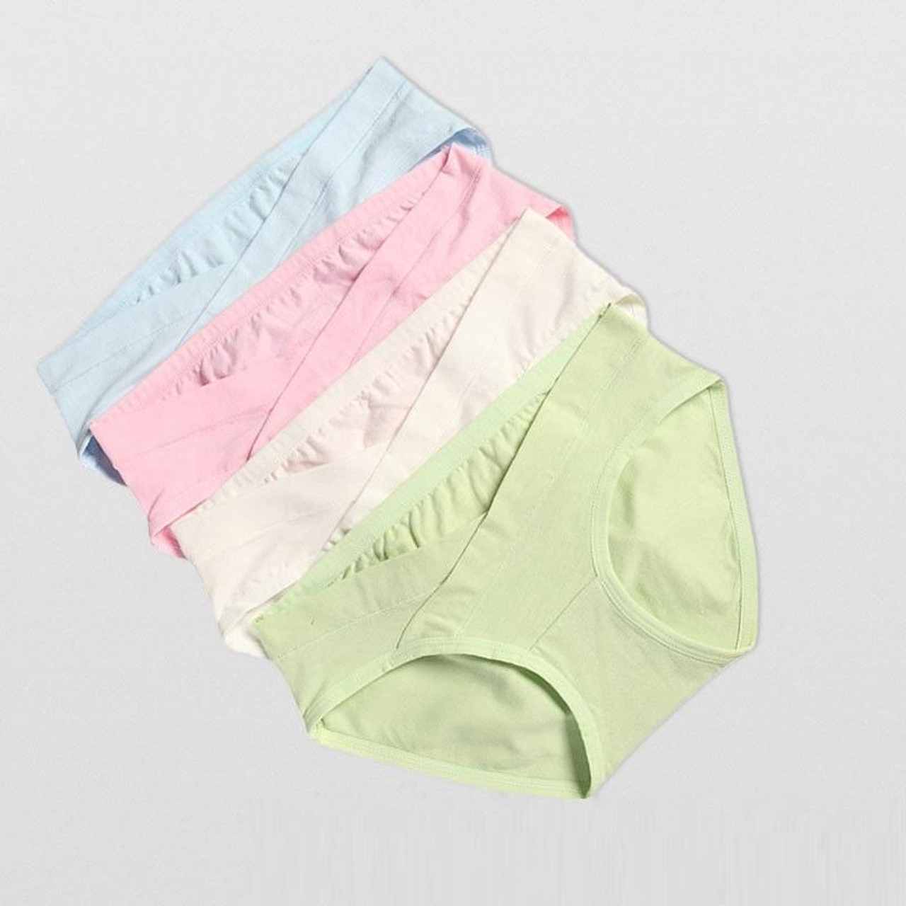 10Pcs Cotton Panties for Women Plus Size Underwear High-Rise