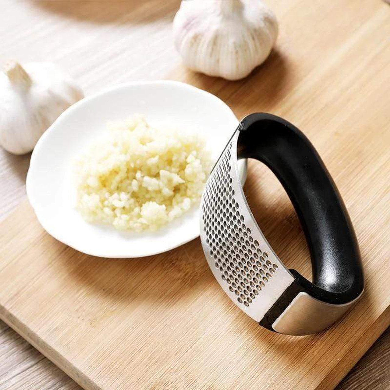 Garlic Grater Portable Abs Stainless Steel Garlic Press Chopper