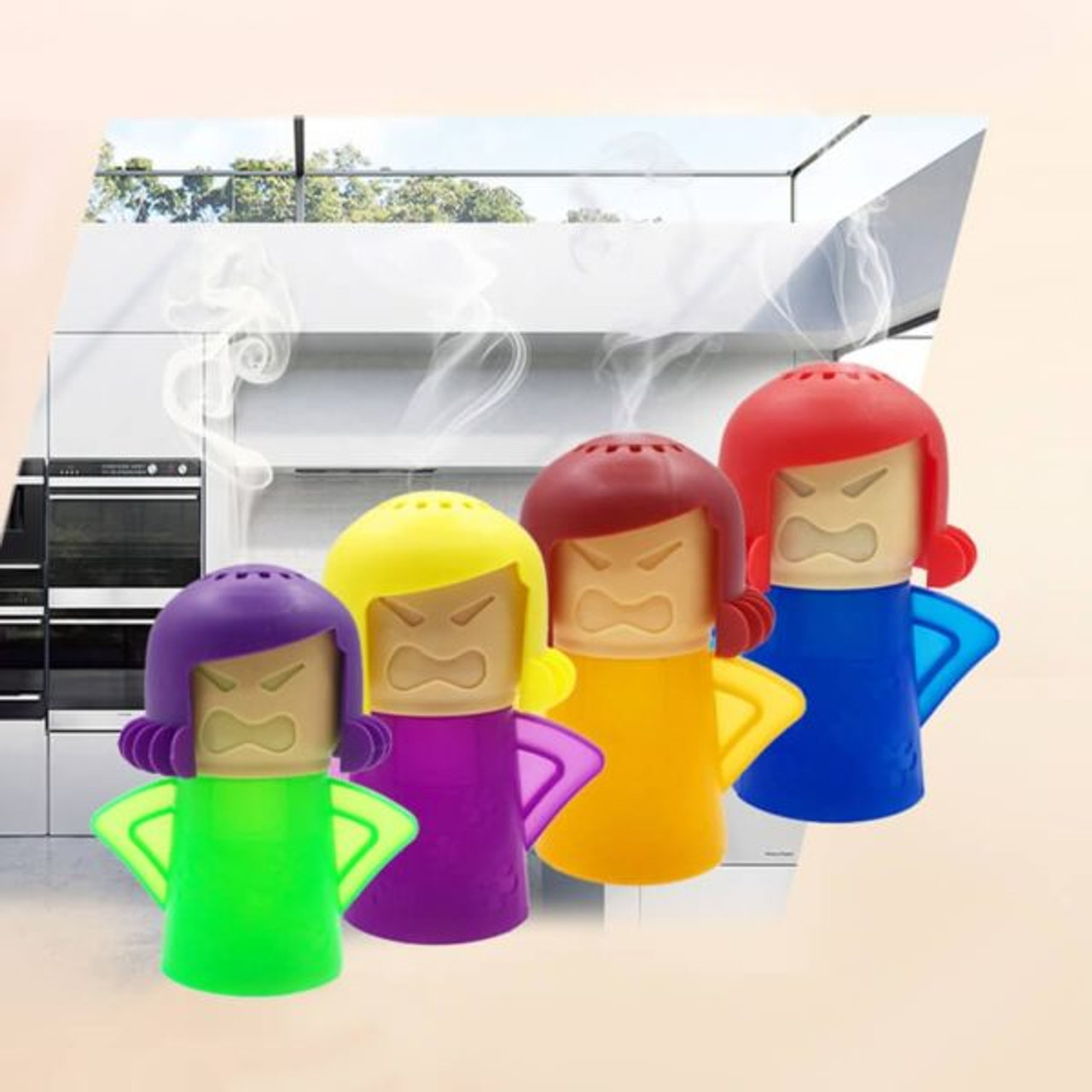 Angry Mama Microwave Oven Steam Cleaner Kitchen Cleaning Gadget [Random  Color]