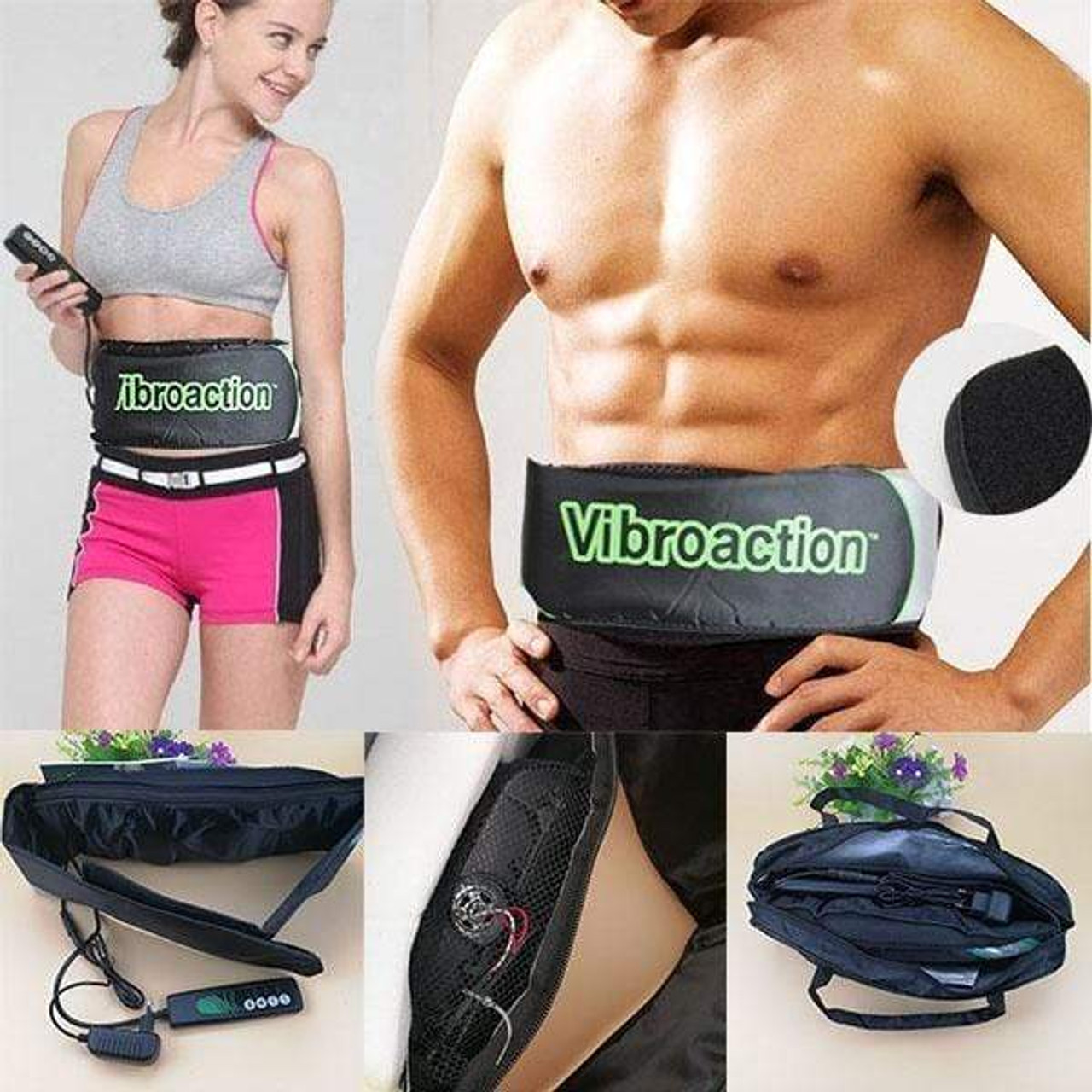 Vibroaction Massage Belt, Slimming Massage Belt, Vibro Shape, Suitable for  The Abdomen, Legs, Thighs : : Sports & Outdoors