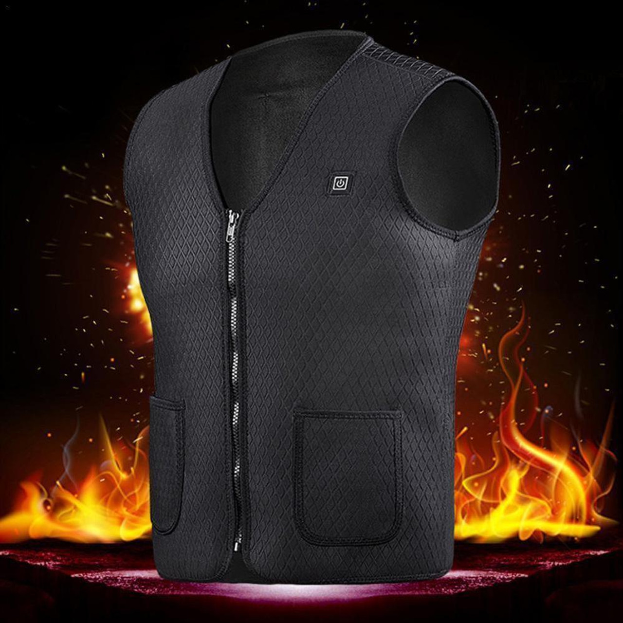 Men Unisex Sleeveless Heated Vest Heating Jackets Control Thermal Massage  Coats