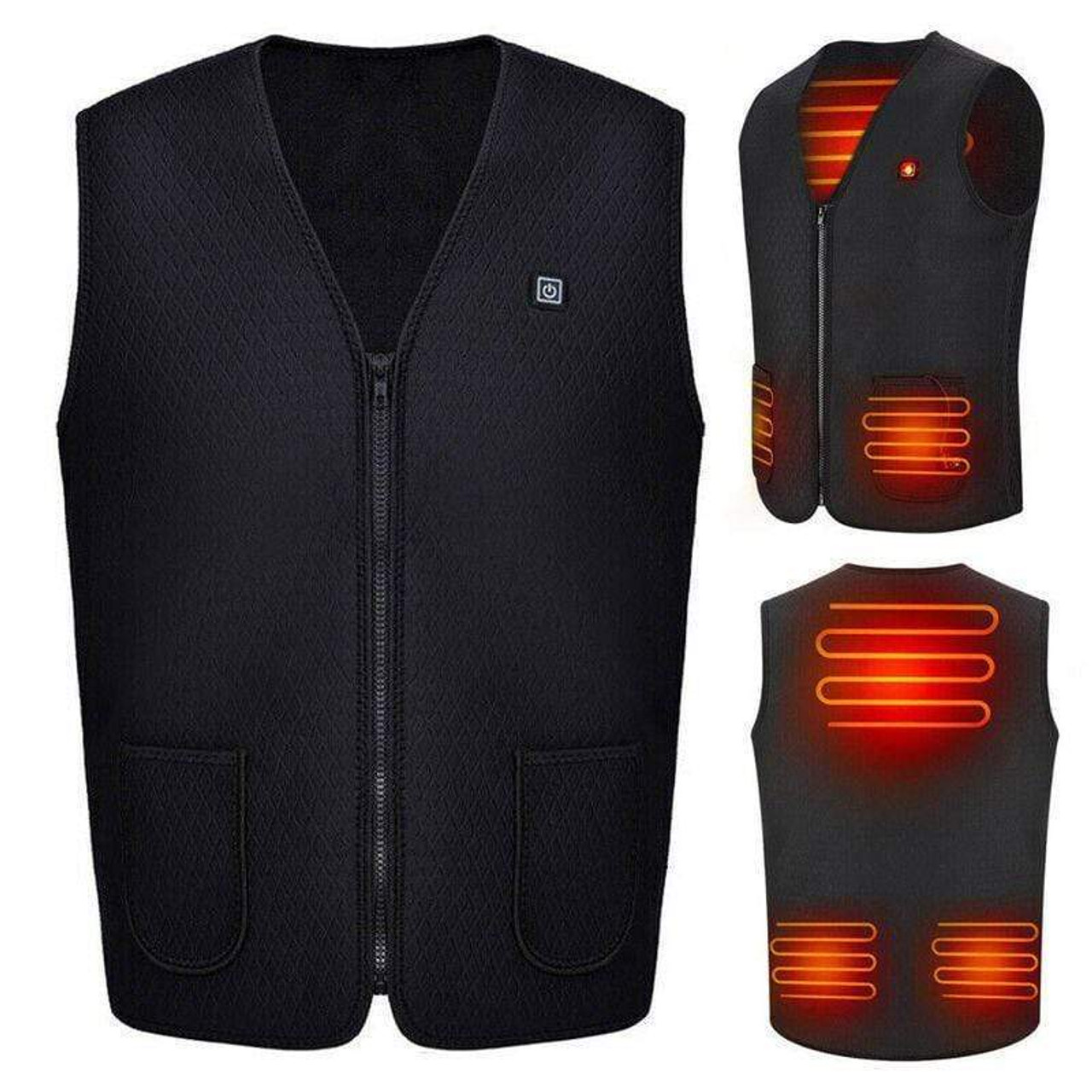 Winter Thermal Underwear Suit Electric Heated T-Shirts Pants For Men USB  Powered Heating Warming Skiing Motorcycle Clothes