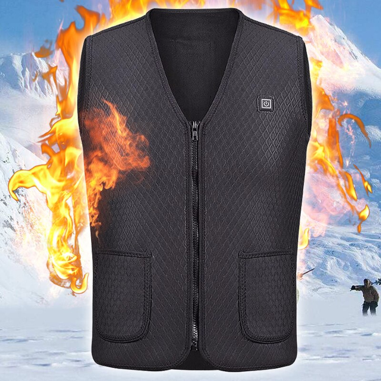 Buy Heated Vest Electric Heated Jacket for Women Men, USB Charging Heated  Clothing, Black at Amazon.in