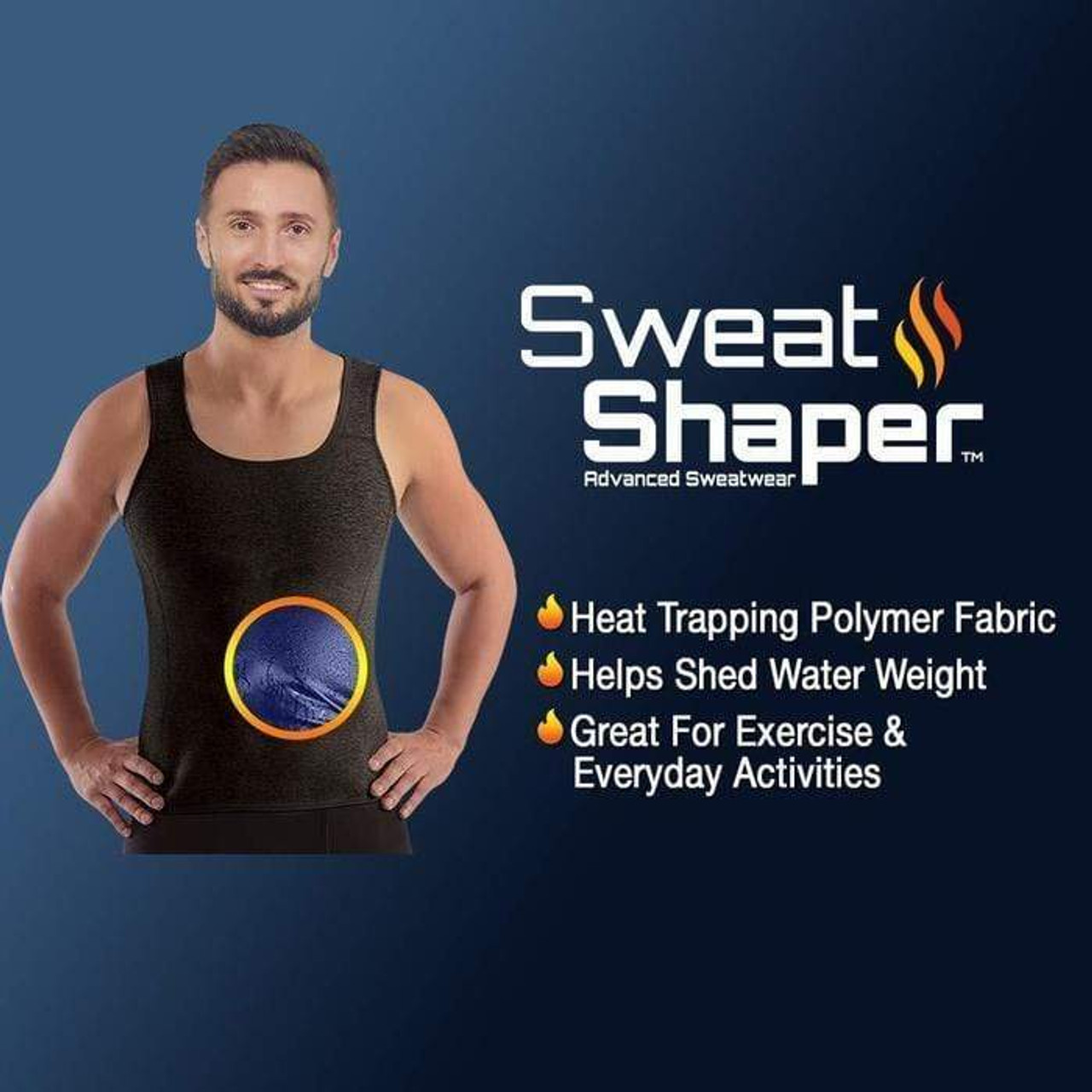 Sweat Shaper For Men Polymer Vest- Instantly Shapes And Slims