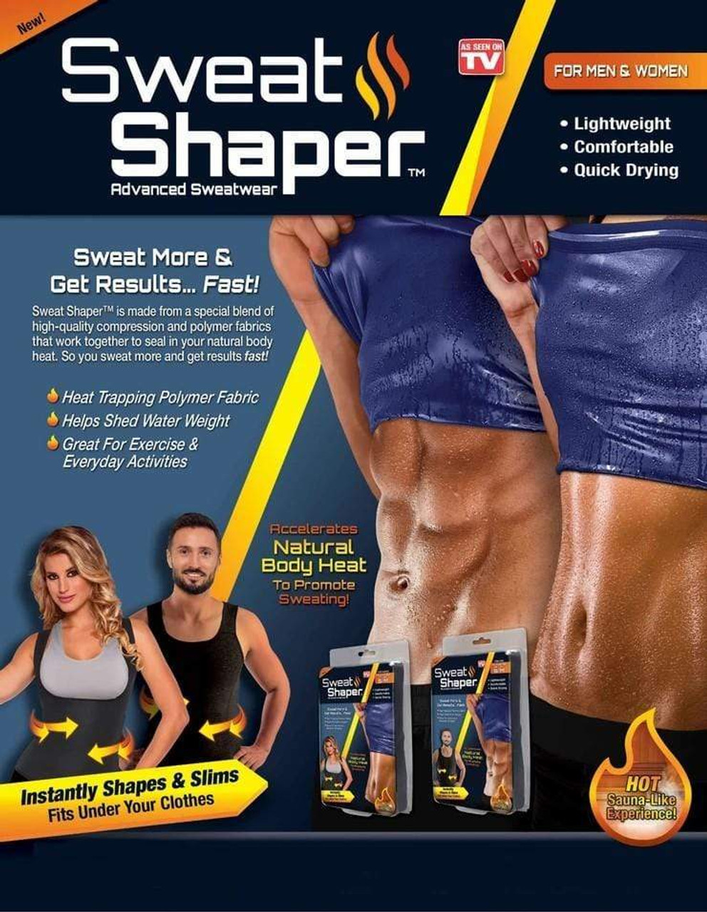 Sweat Shaper For Men Polymer Vest- Instantly Shapes And Slims
