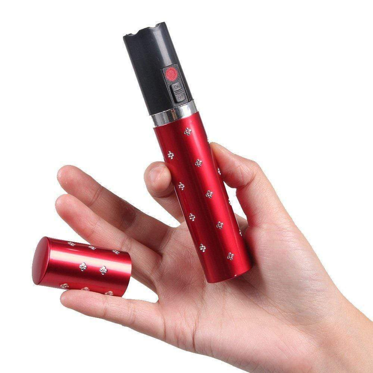 Mini Lipstick Self Defense Electric Shock Stun Gun With Led Flashlight Snatcher