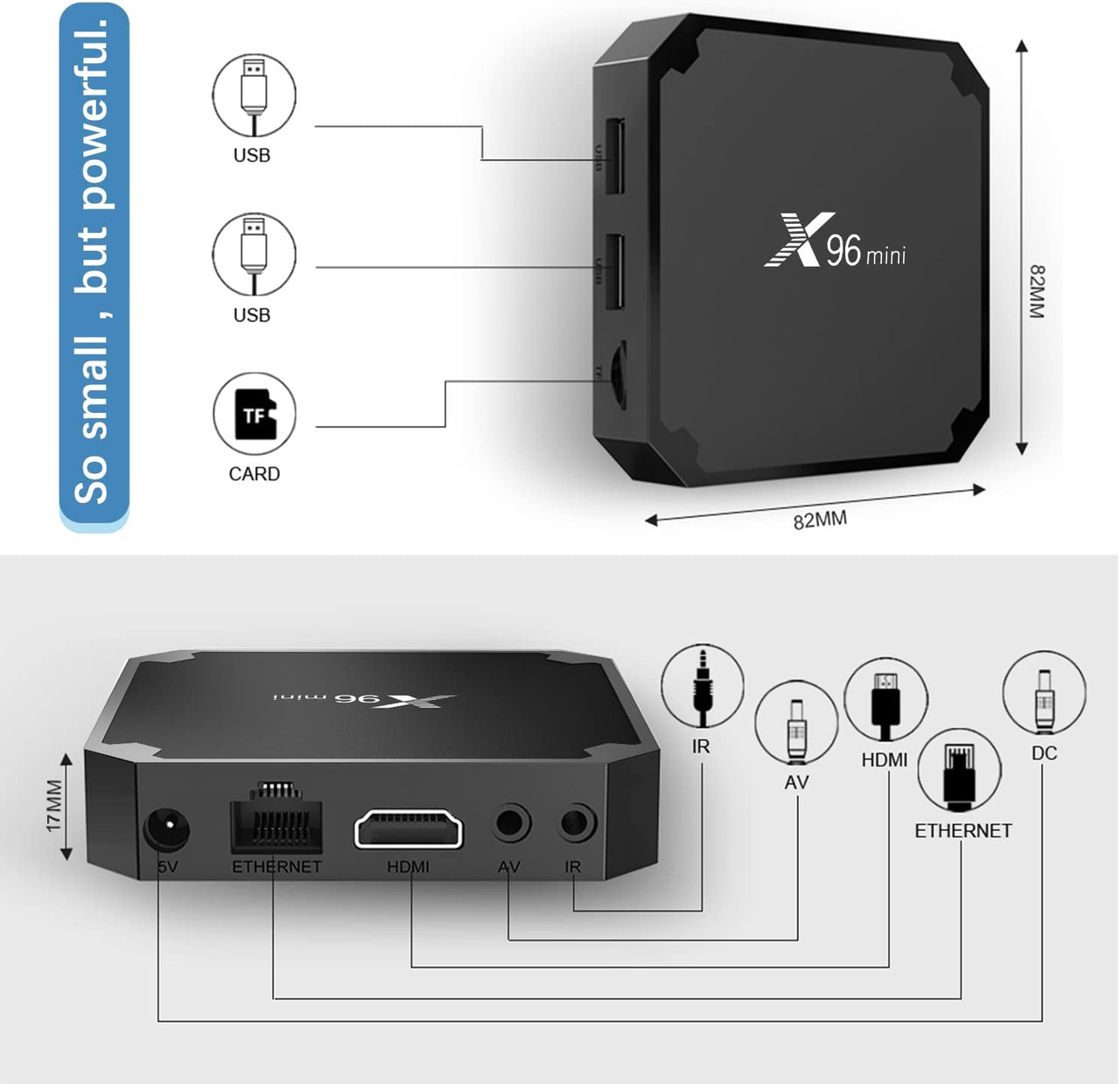 Aparelho Transforma Tv Box Comum Em Smart X96 Mini - POINT MIX ACESSORIOS