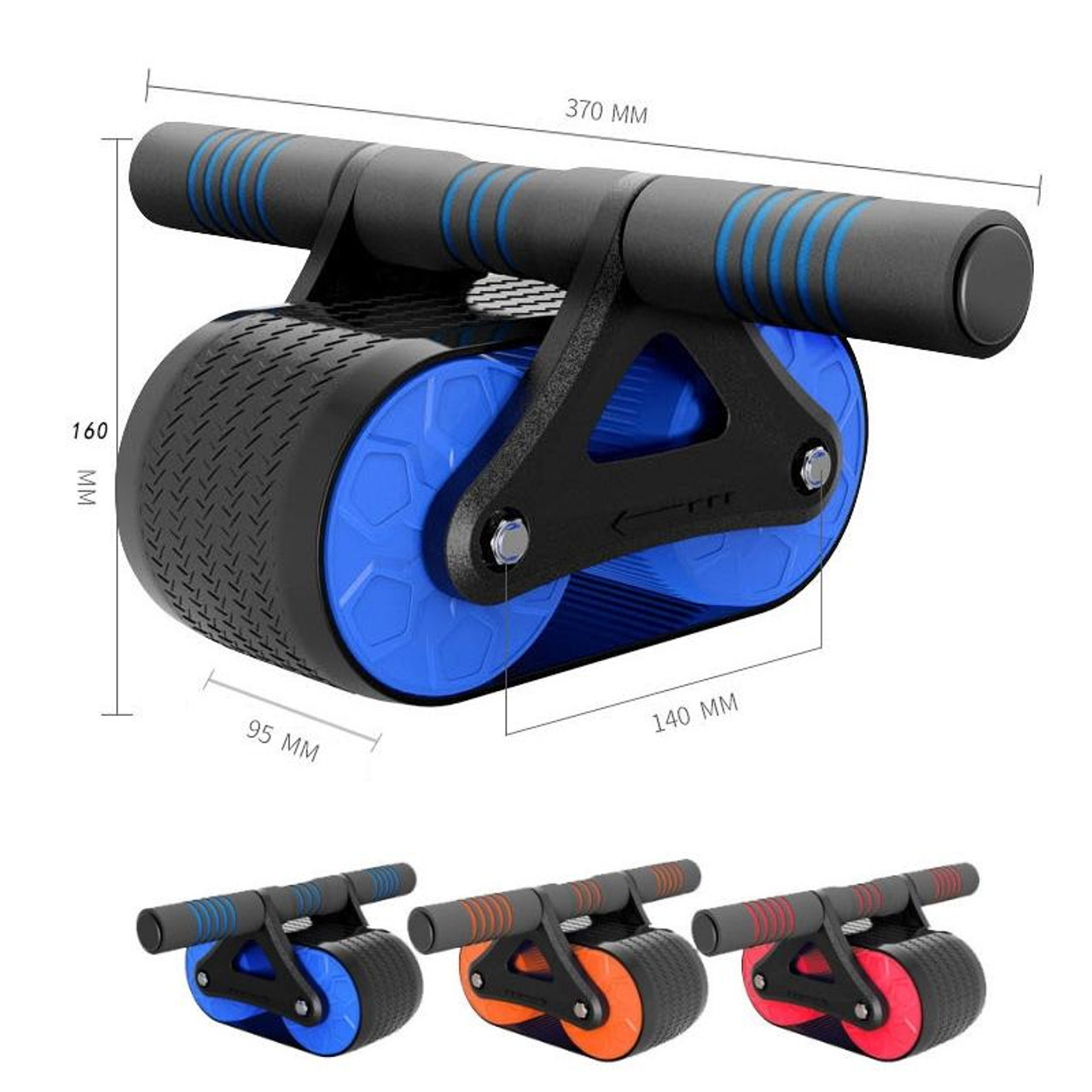 Automatic Rebound Double Wheel Abdominal Fitness Wheel Blue snatcher