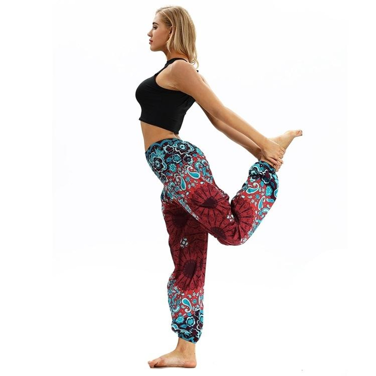 Rayon Yoga Pants for Men & Women, Loose Fit, Elastic