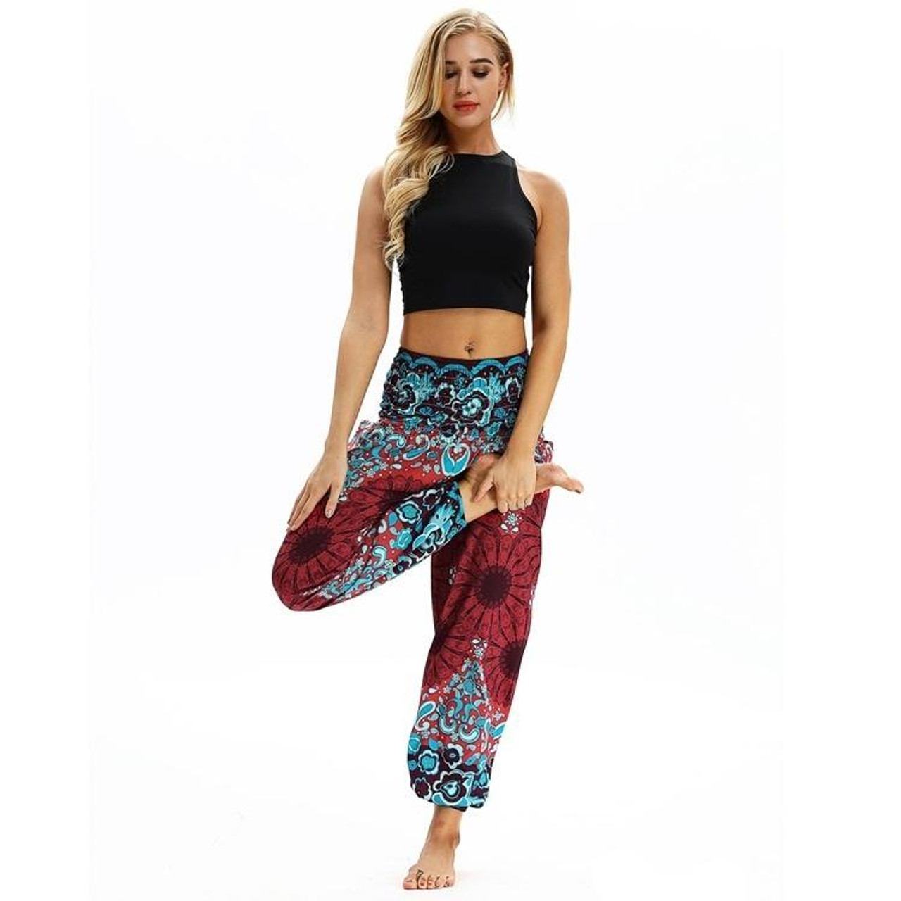 Womens Loose Yoga Pants Ladies Soft Lounge Casual Long Wide Leg Trousers |  eBay