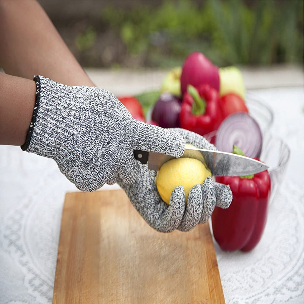 One Pair Of Kids Cutting Gloves Cut Resistant Safety Gloves For Cooking, Whittling,DIY High Performance Level 5 Protection