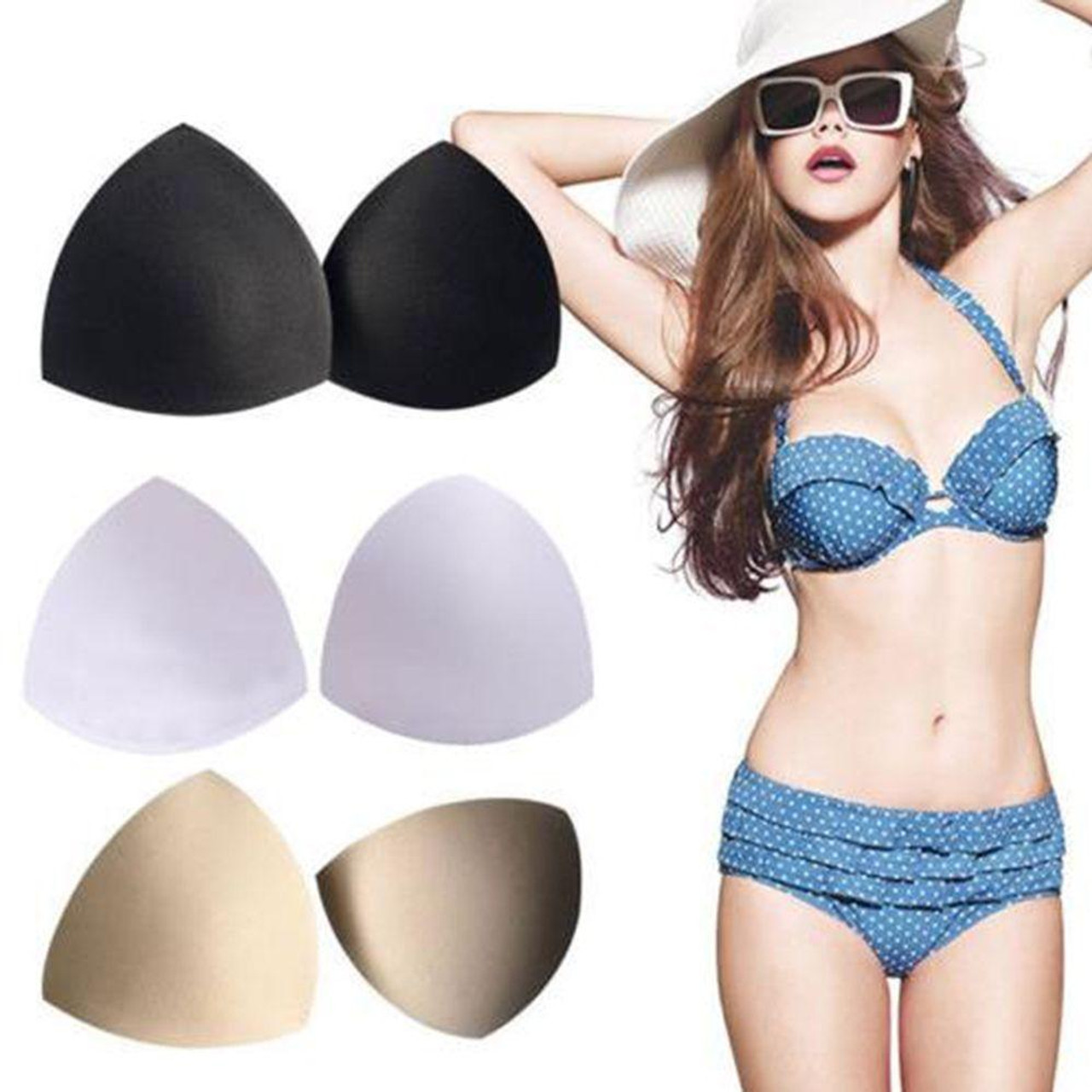 3 PAIRS Full Push up Bra Cups Sew in Satin Tricot Covered Bra Pads Breast  Inserts Beige White Black Size A B C D 2D 3D H G -  New Zealand