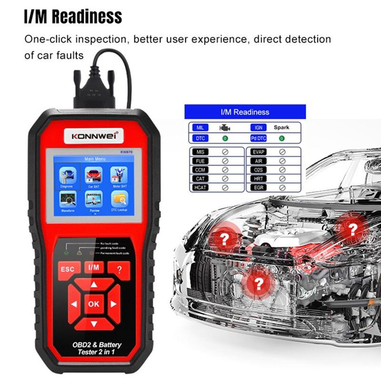 KONNWEI Mini OBD-II Car Auto Diagnostic Scan Tool - Snatcher