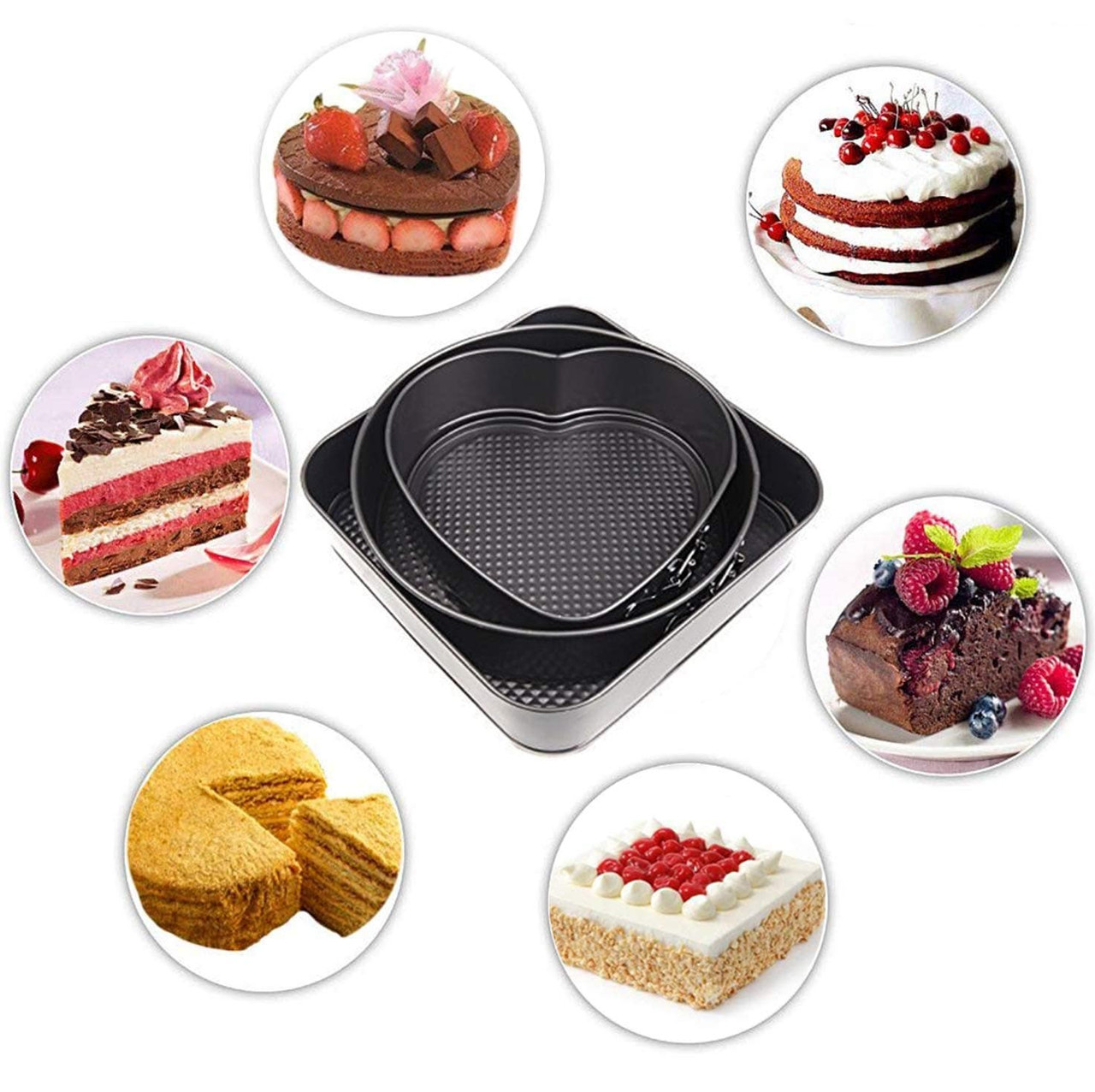 Cake Mould, ELECDON 8 Triangle Cavity Silicone Portion Scottish Scone &  Cornbread Pan Slices Pastry Pan Soap, Cake, Bread, Cupcake Cheesecake 8  Cavity Silicone Portion Cake Mould, Red: Buy Online at Best