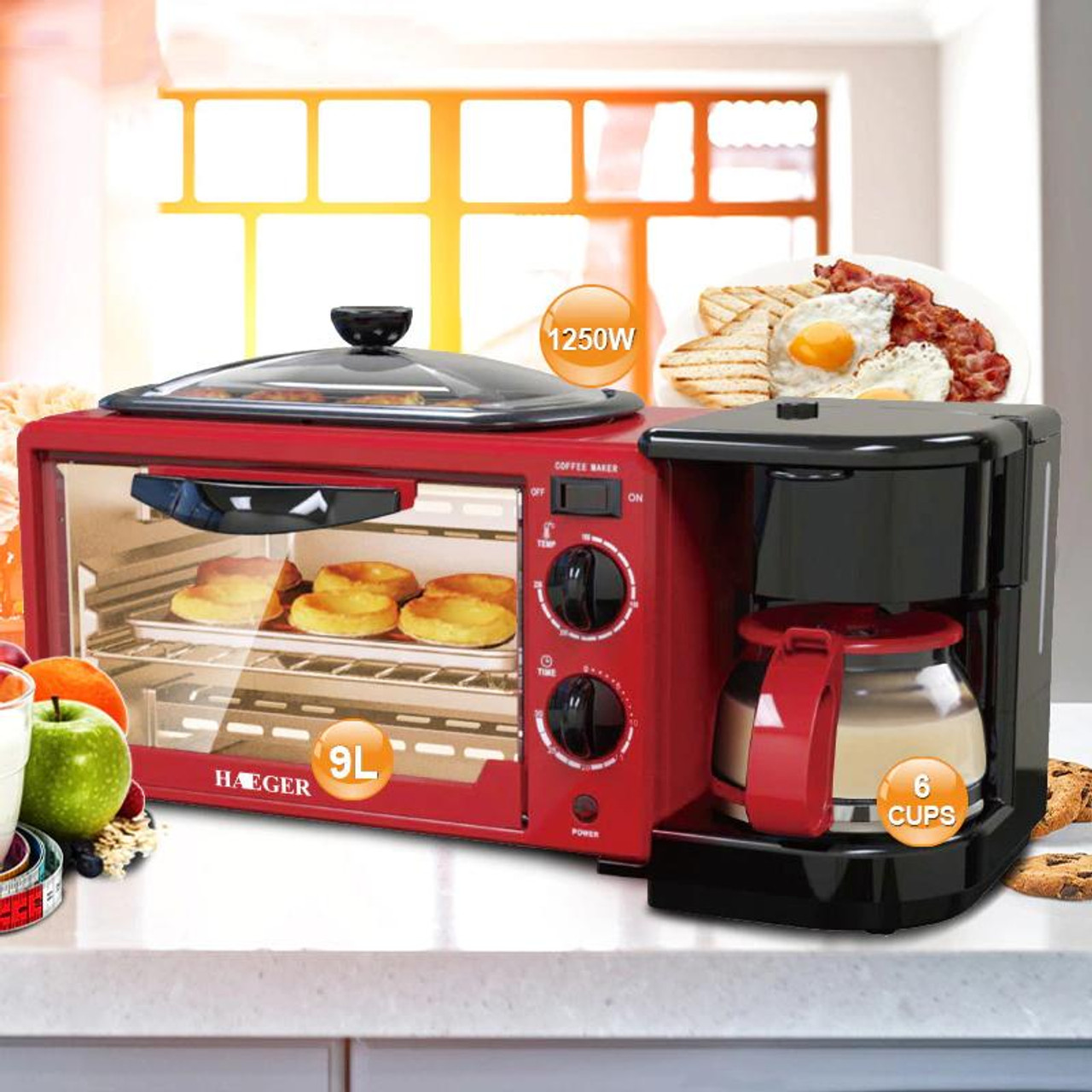 Home multifunctional three-in-one breakfast machine Mini electric