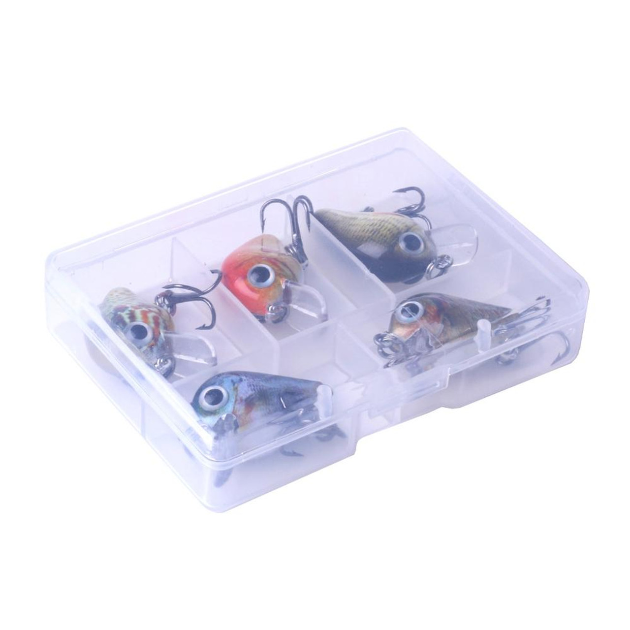 HENGJIA 5 PCS 2.7cm/1.5g Luya Rock Fishing Lures Bait Bionic Kit with  Plastic Box, snatcher