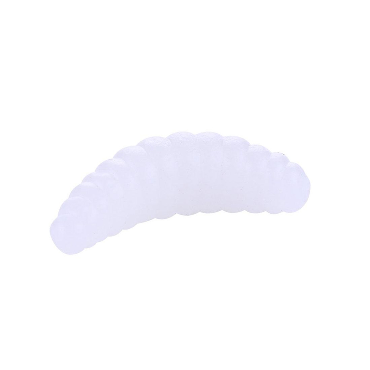 HENGJIA SO106 50 PCS 20mm Simulation Bread Bait Worms Crescent Soft Bait  Horseback Fish Worm Bait Fishing Gear (White), snatcher