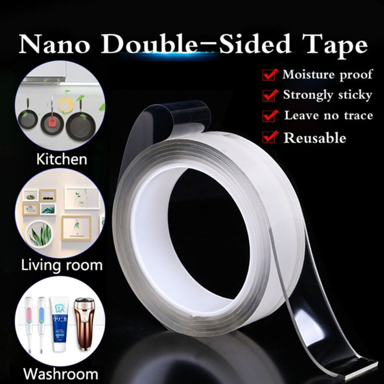 Home Improvement Gadgets, Nano Tape Double Sided, Tape Adhesive Nano