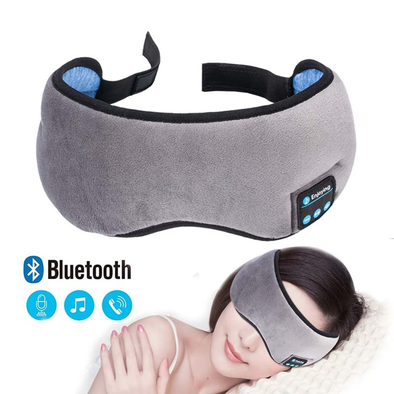 🔥Wireless Bluetooth Music Goggles Bluetooth Eye Mask Sleep Headphones -  Grey🔥