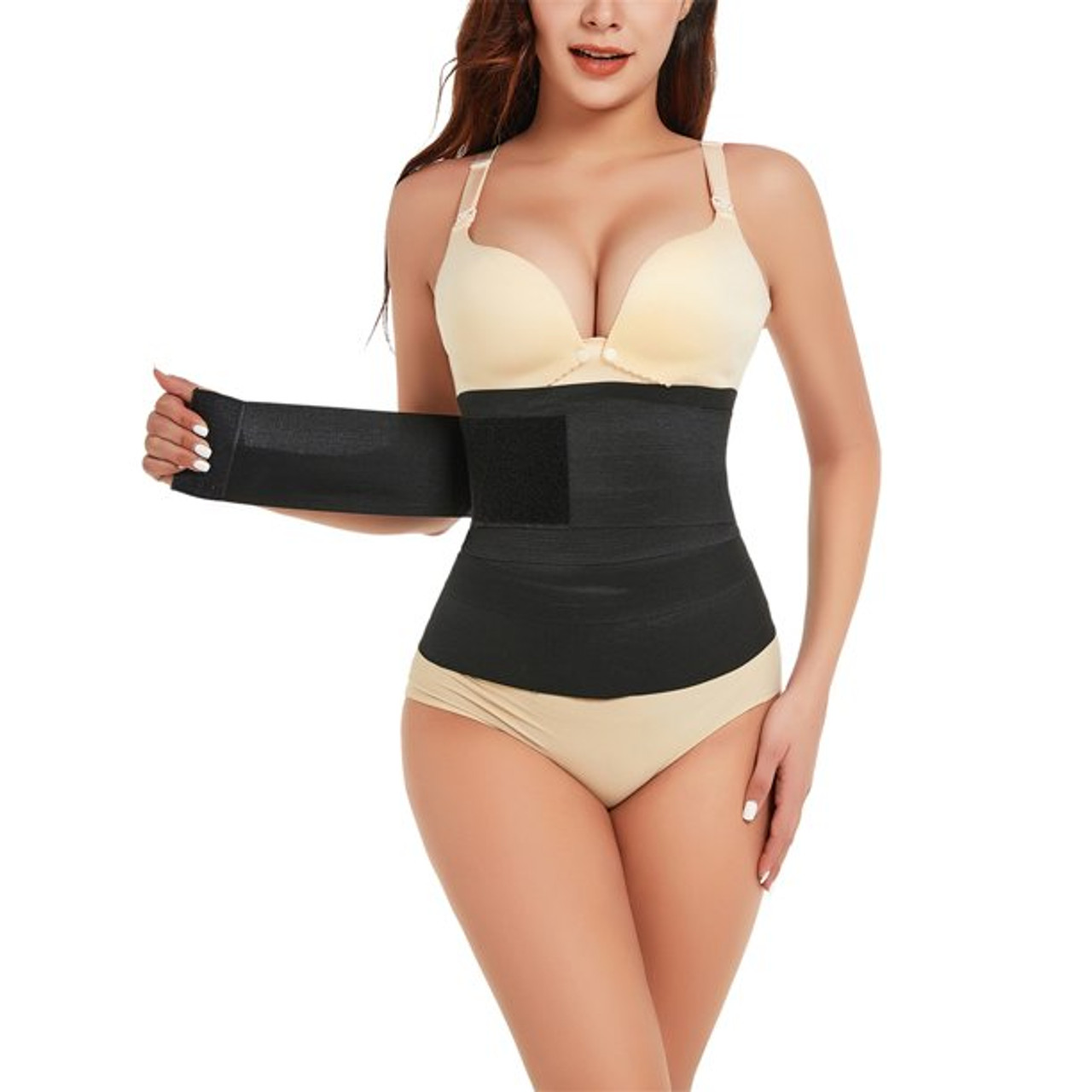 Breathable Hourglass Waist Trainer Stomach Wrapping Belt Black, Workout  Waist Trainer Near Me