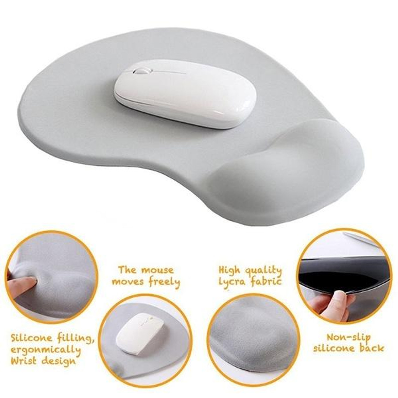 190x230mm wrist rest mouse pad, silicone
