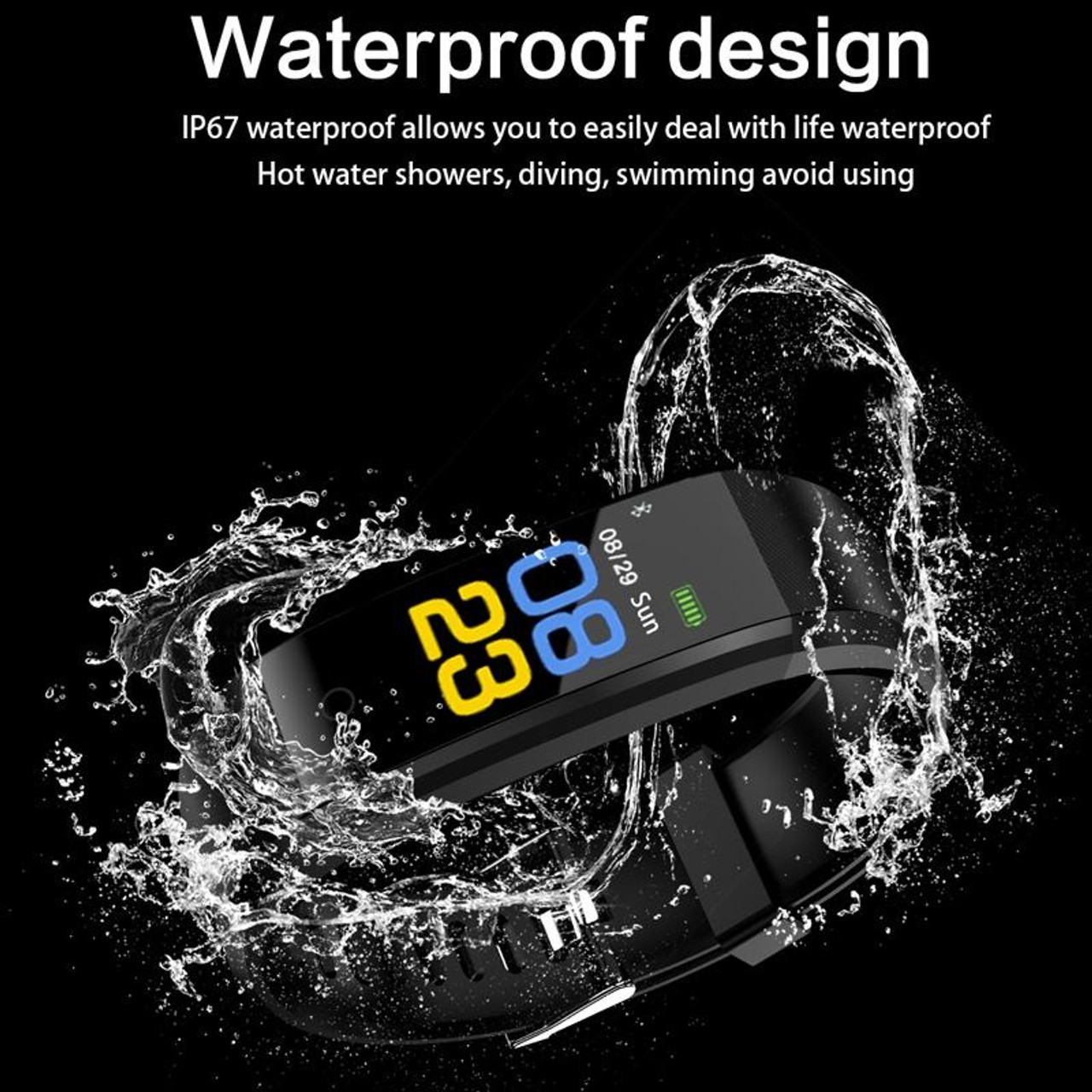 Generic Black ID115 Plus Smart Bracelet V5.0 Bluetooth D115 Fitness Band,  100G at Rs 150/piece in New Delhi