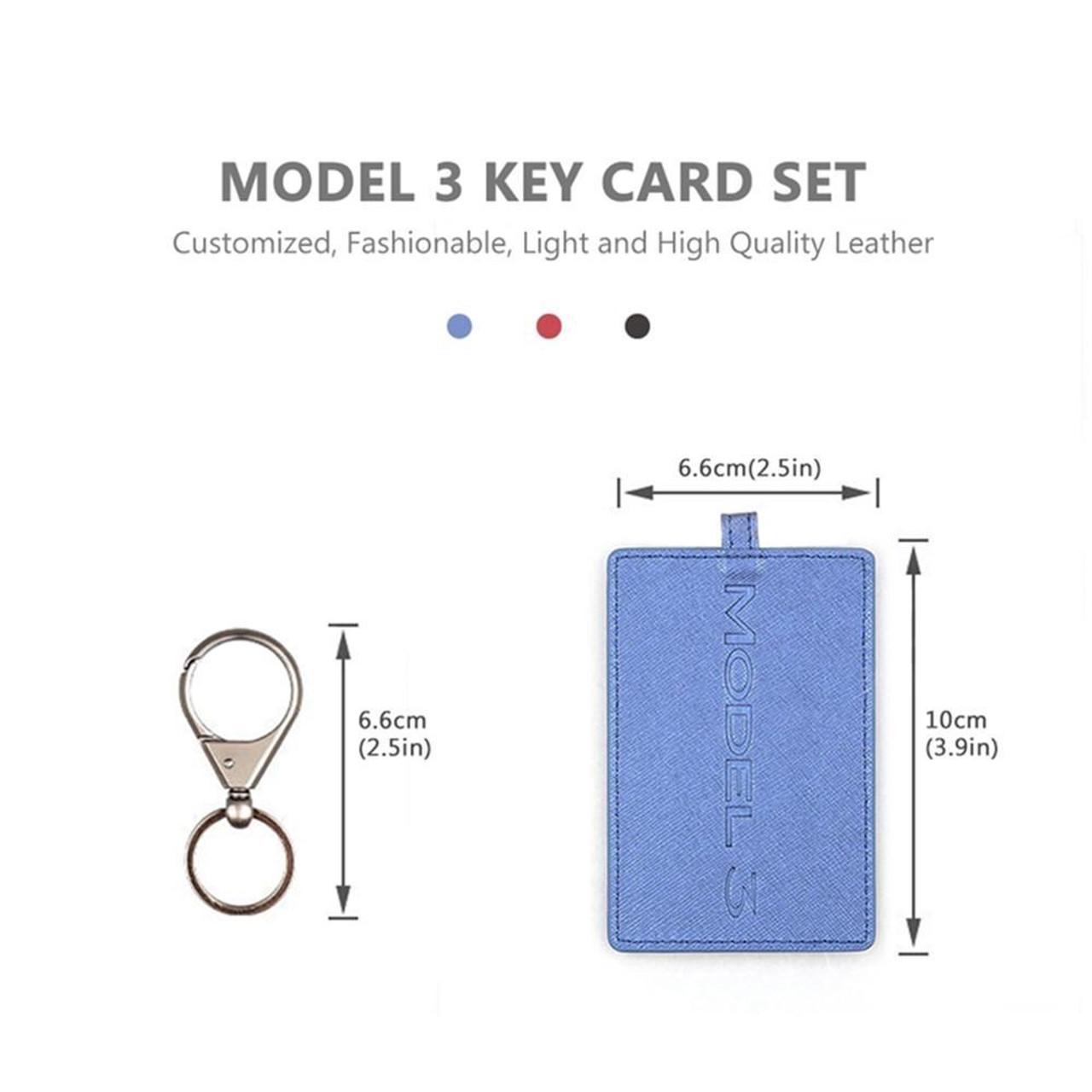 Portable Car Key Card Cover Case for Tesla Model 3(Blue), snatcher