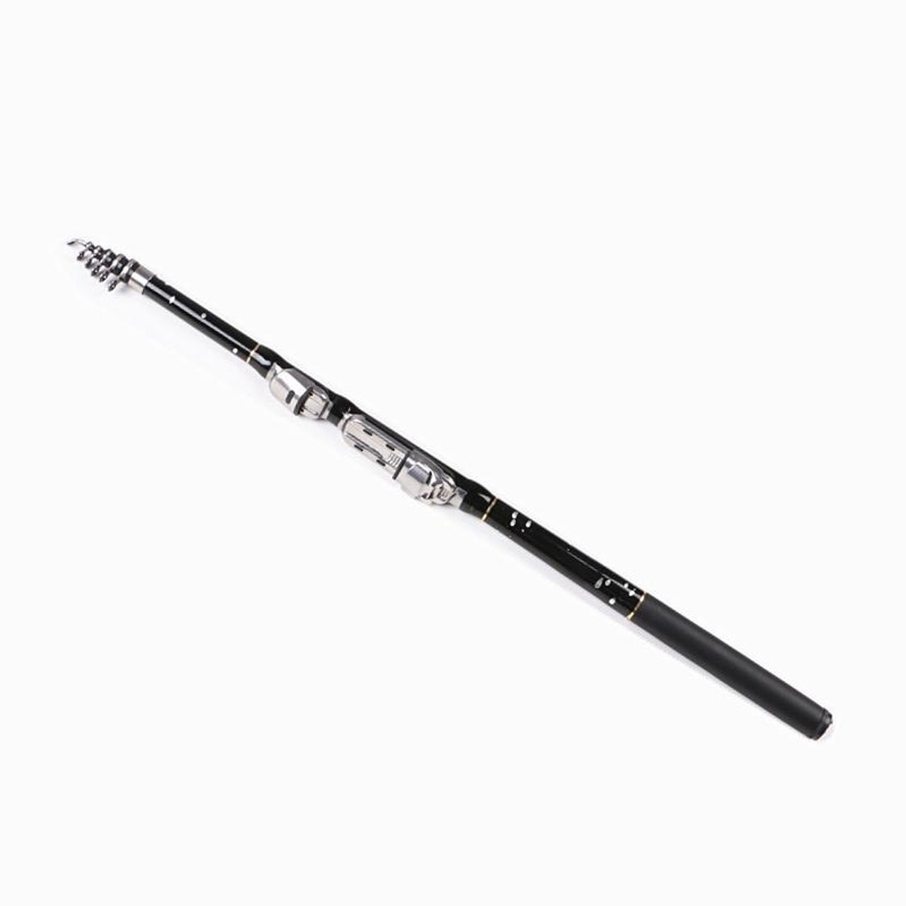 ZHANLANGWANG Carbon Throwing Pole Mini Short Rock Fishing Rod, Length:  2.4m(Black), snatcher