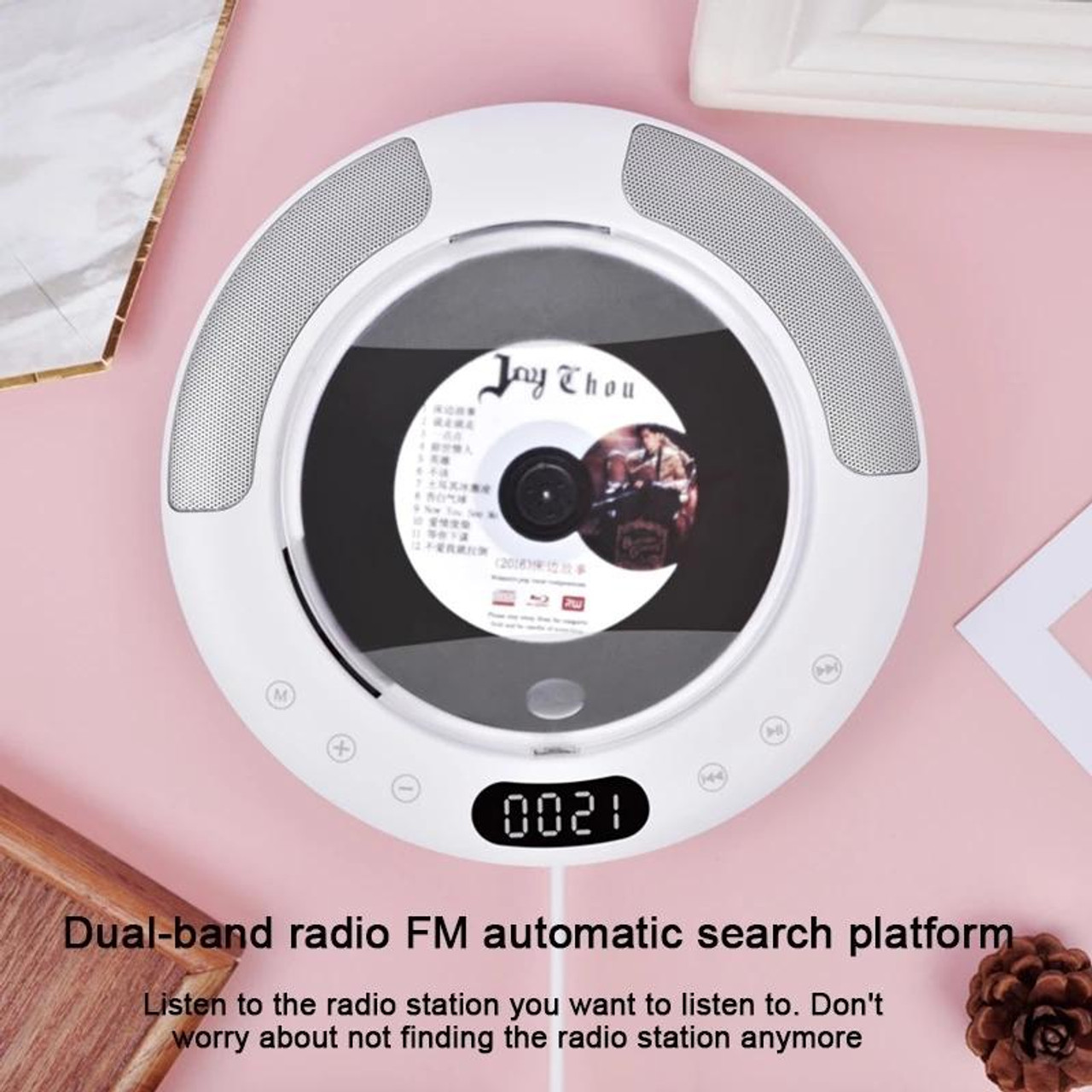 Kecag KC-808 Wall Mountable CD Player Pink