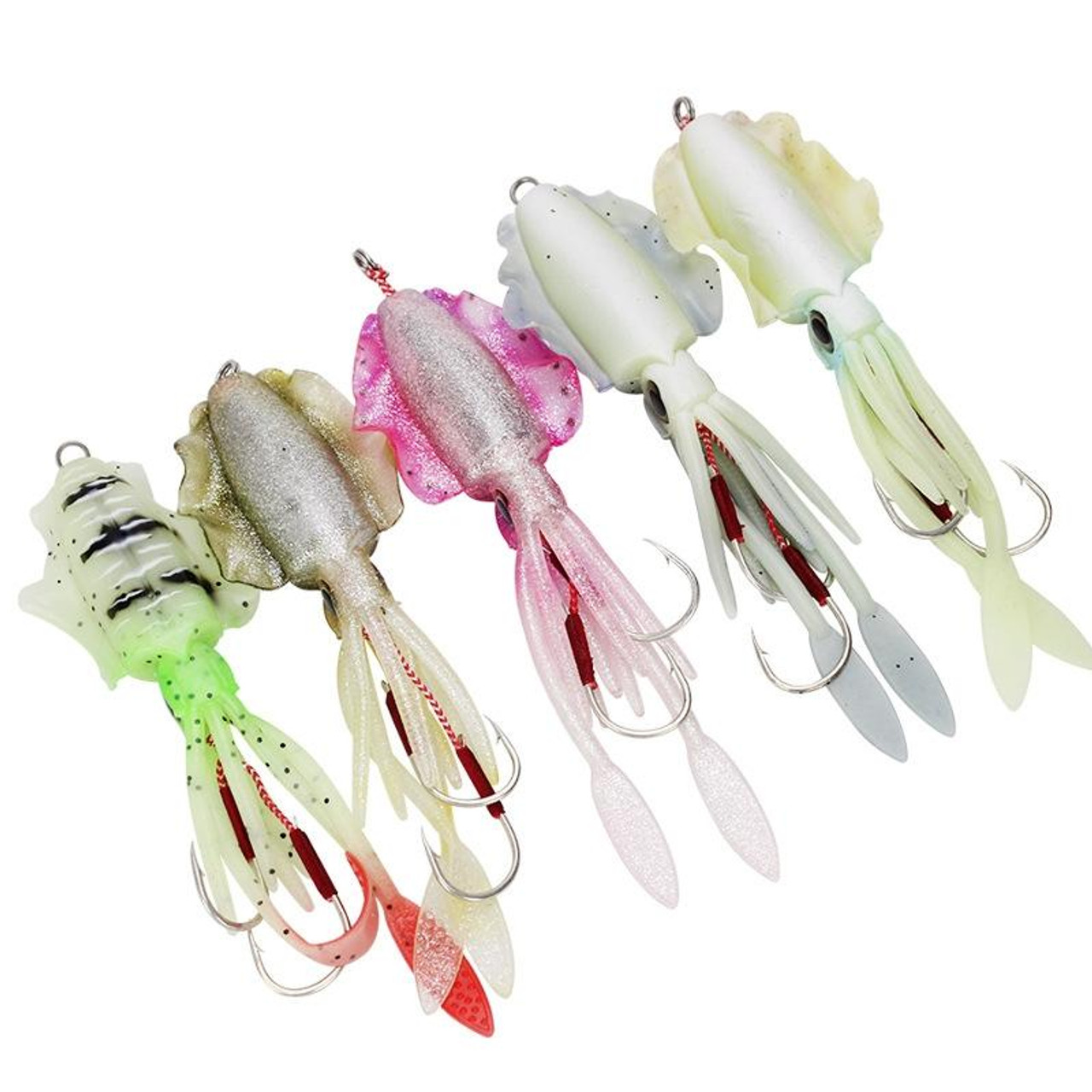 15cm 60g Sea Fishing Fake Bait Deep Sea Squid Soft Bait, Style: A1051 With  Lead, snatcher