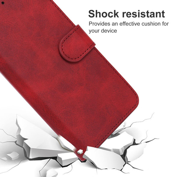 OPPO A77s Leather Phone Case(Red)