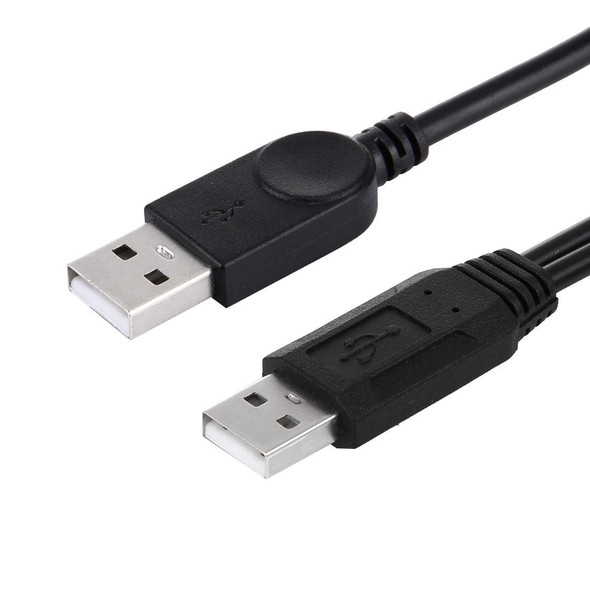 2 in 1 USB 2.0 Male to 2 Dual USB Male Cable for Computer / Laptop, Length: 50cm