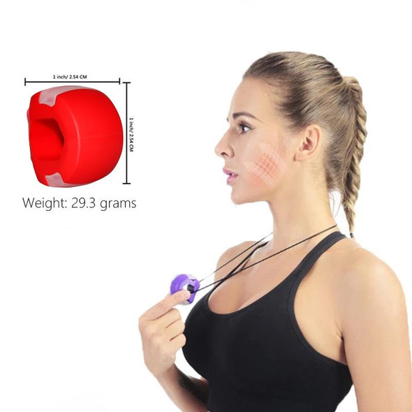 3PCS 2nd Generation Masseter Ball Mandibular Trainer Facial Muscle Trainer Silicone Face-Lifting Device(Red)