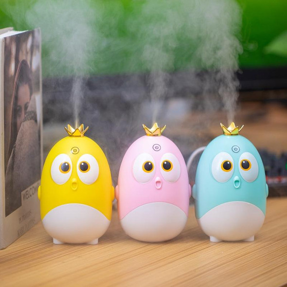 Cute Chicken Crown Office Desktop USB Humidifier Home Mute Aroma Diffuser(Light Green)